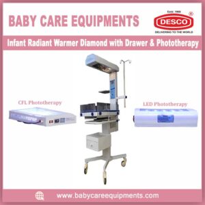 Infant Radiant Warmer Diamond With Drawer & Phototherapy