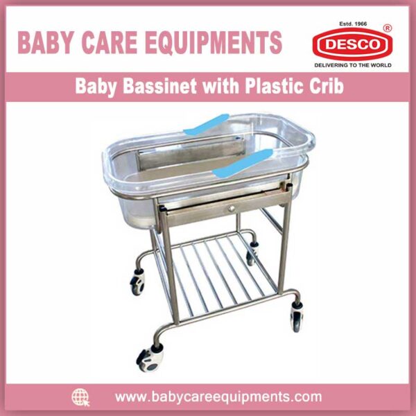 Baby Bassinet With Plastic Crib